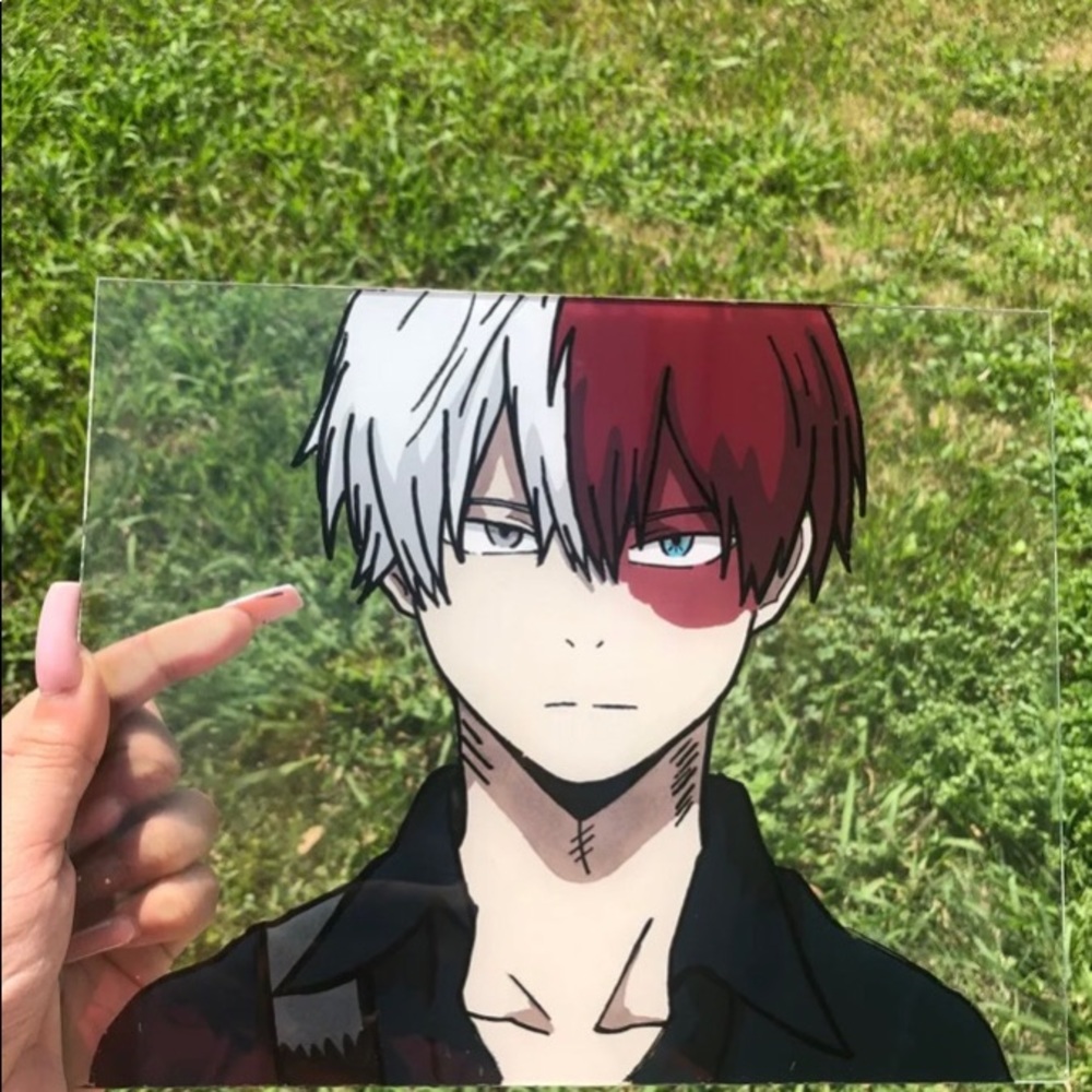 Shoot Todoroki glass painting - Picture 2 of 2